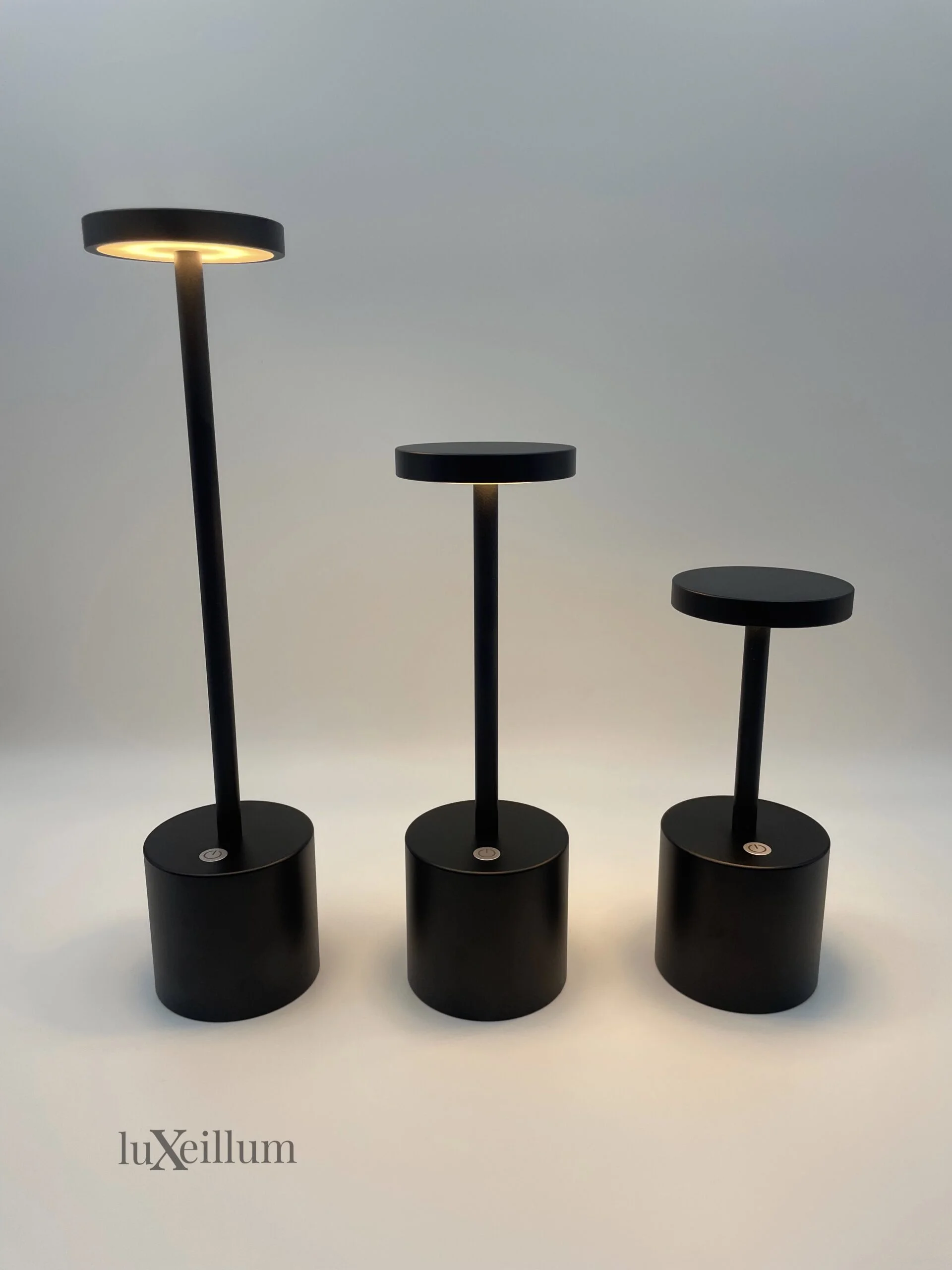 Elegant coffee-toned cordless lamp with touch controls