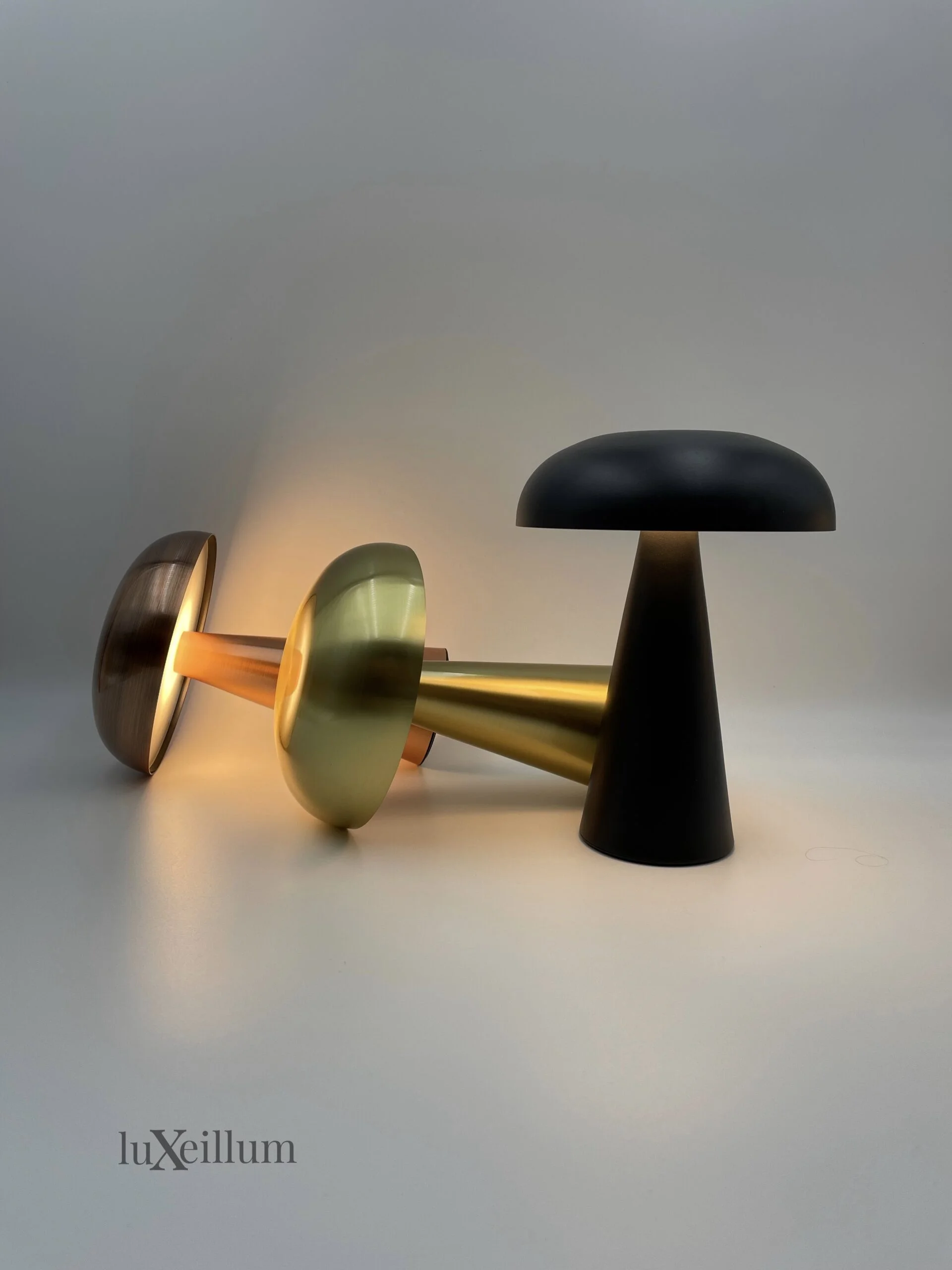 Weatherproof cordless table lamp designed for outdoor use