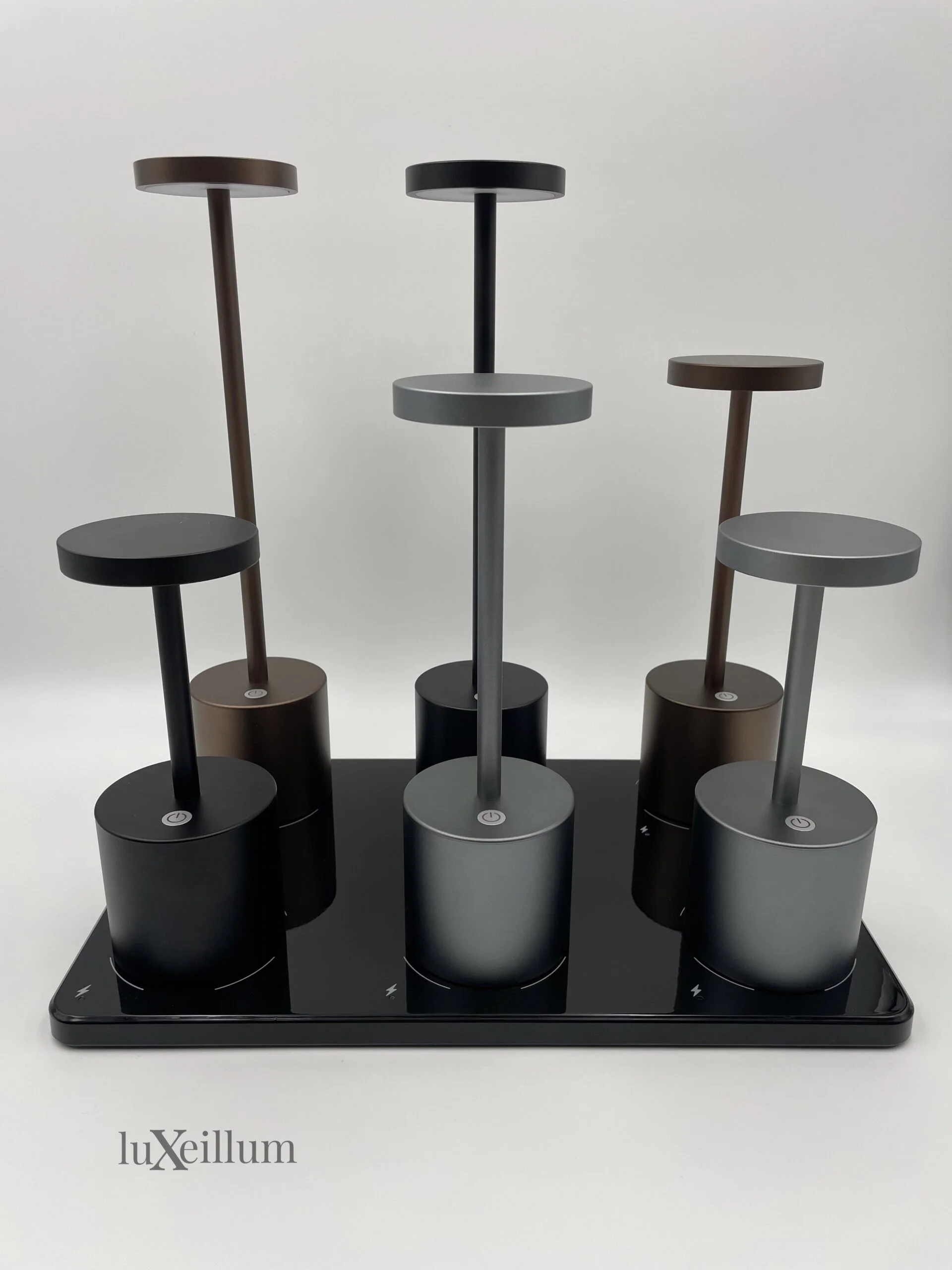 Warm, cozy restaurant lighting achieved with cordless table lamps